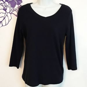 Pendleton V-neck navy tee shirt 0334
